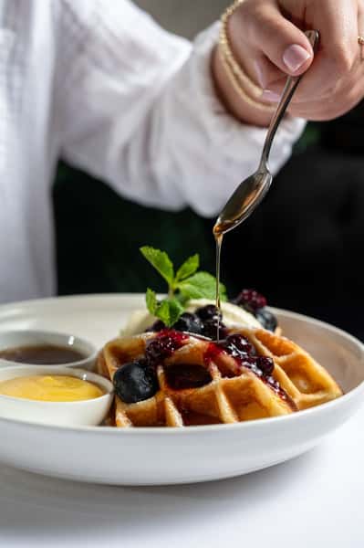 Lemon Blueberry Ricotta Waffle