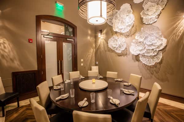 Private dining room at Dulivia Ristorante Italiano in Springdale, Utah, featuring elegant décor, intimate seating, and a refined setting for private events and special occasions.