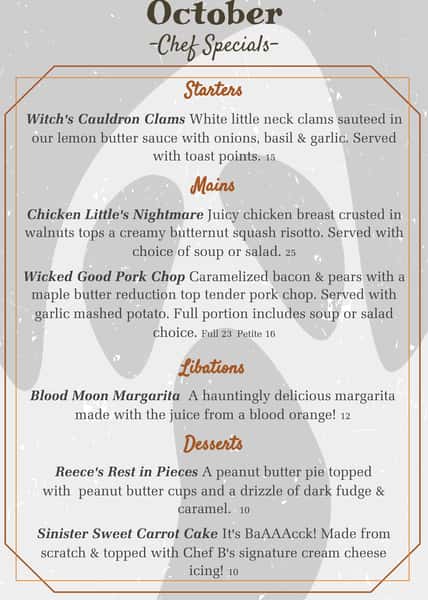 October menu