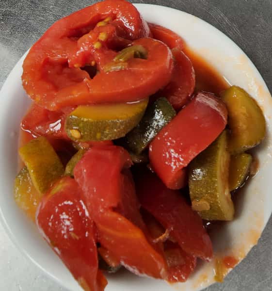 Stewed Tomatoes with Zucchini