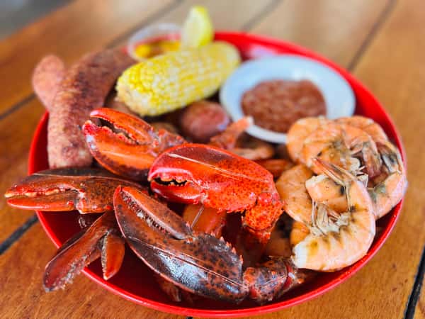 Shrimp, Lobster, and Sausage Platter