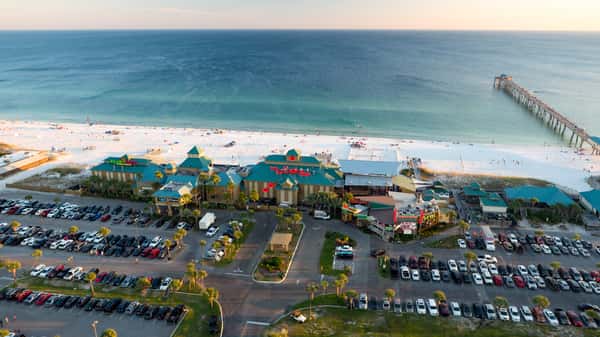 Drone Shot of Boardwalk