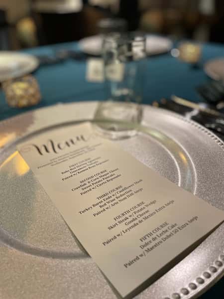 Tequila Dinner Menu