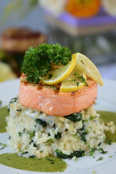 Grilled Faroe Island Salmon Filet Roulade