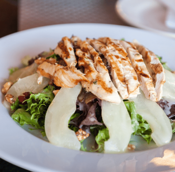 Poached Pear and Chicken