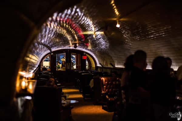 colored lights in bar