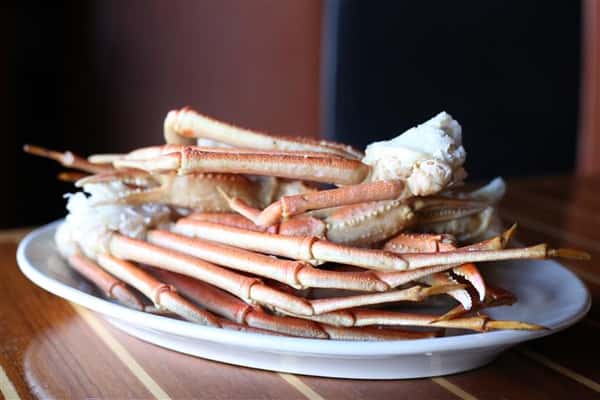 Crab Legs - Two & a half pounds of snow crab legs steamed & served with drawn butter