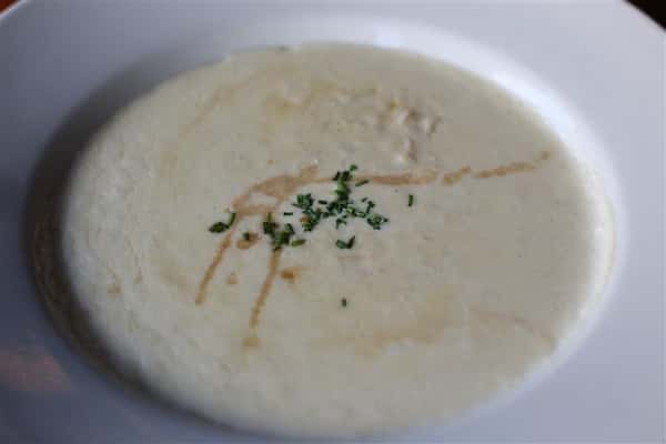 white creamy soup