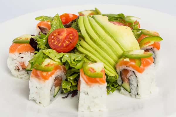sushi and salad