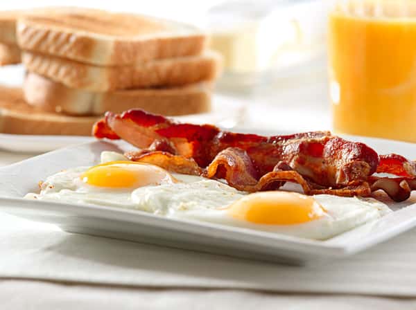 Scrambled Egg and Sausage, Ham or Bacon