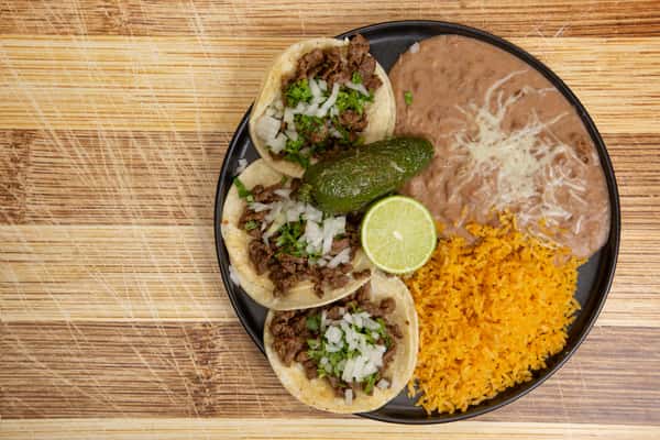 3 Tacos Chorizo