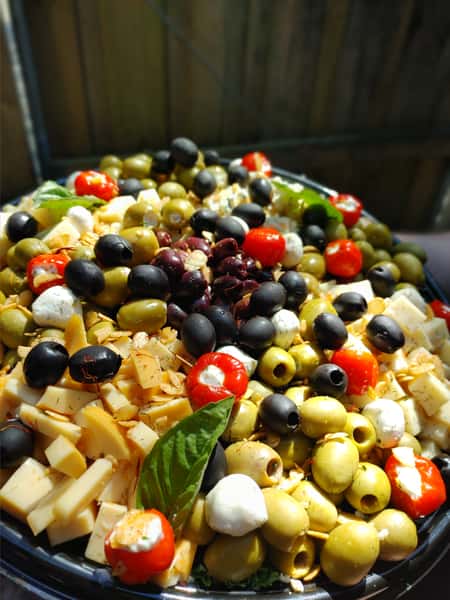 Assorted Cheeses and Olives