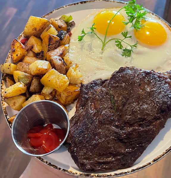 Rib-Eye Steak and Eggs