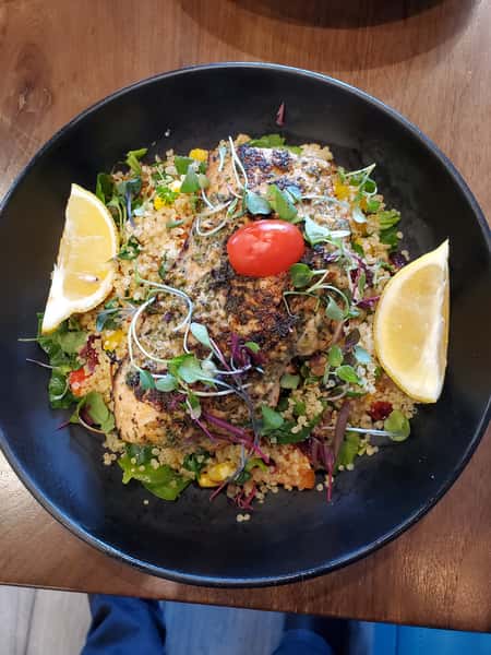 4. Seasoned Grilled Salmon with Quinoa