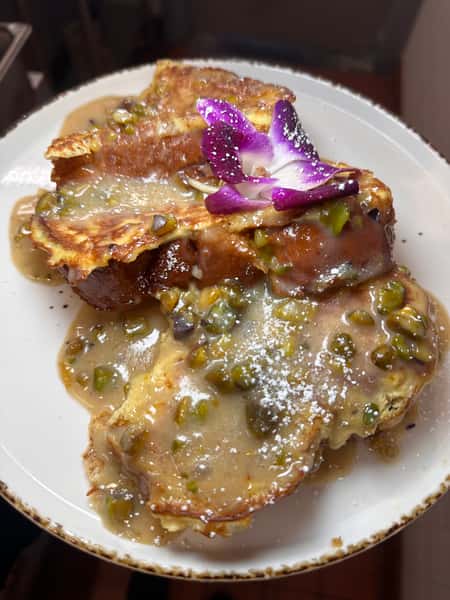 Lemon Pistachio Cream French Toast