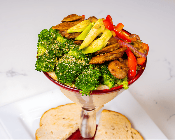 Vegan Martini Veggies and Grits
