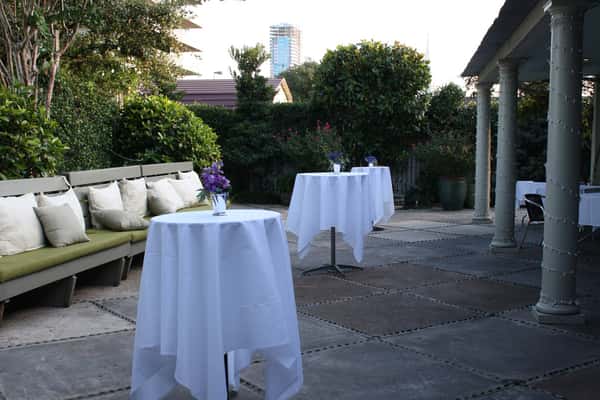 Event cocktail hour tables