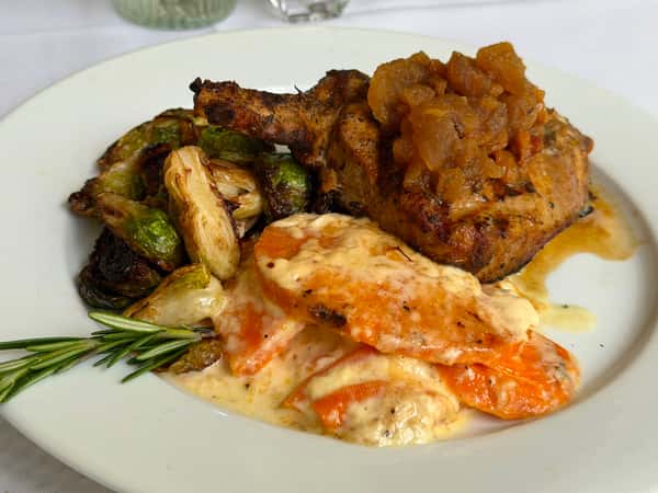 10oz Pork Chop with Apple Chutney