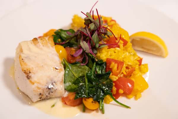 *Seared Chilean Sea Bass With Champagne Cream Sauce