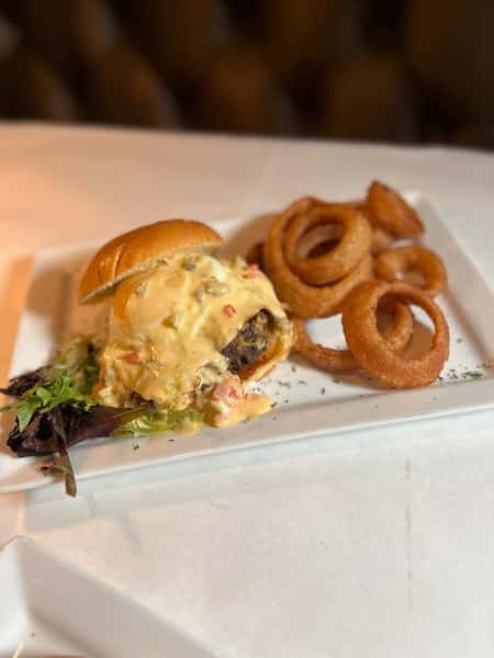 Dominique's Spicy Bacon, Egg and Cheese Burger