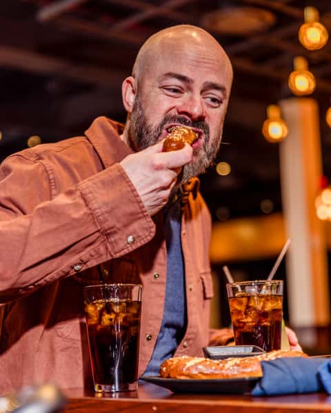 Hosel Rockets Golf and Whiskey Lounge Eating Food