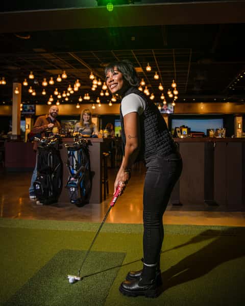 Hosel Rockets Golf and Whiskey Lounge Golfing