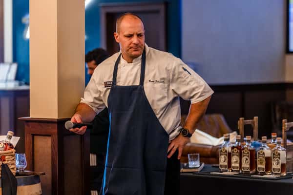 Chef Brad providing food commentary