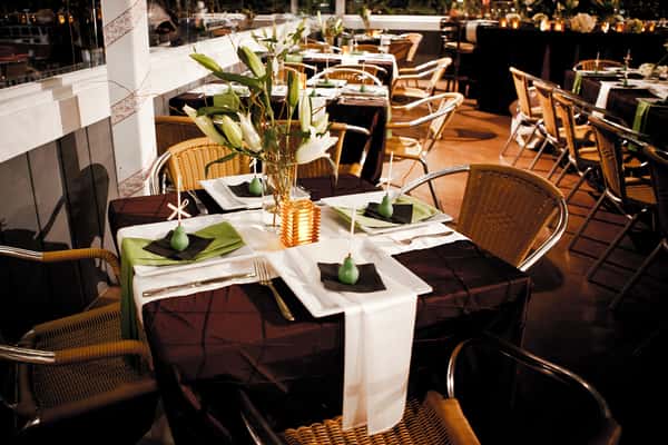 Decorated dining tables