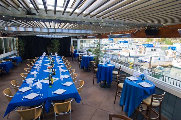Tables decorated for an event