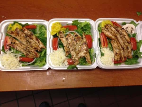 3 takeout salad trays