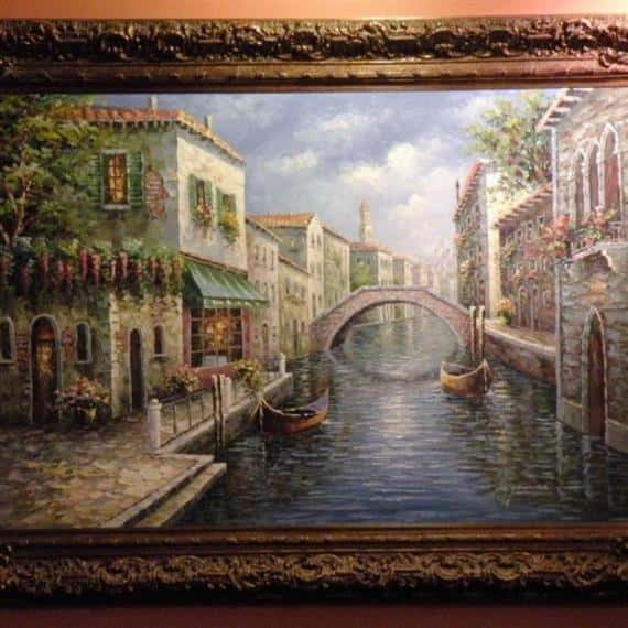 Italian gondola painting