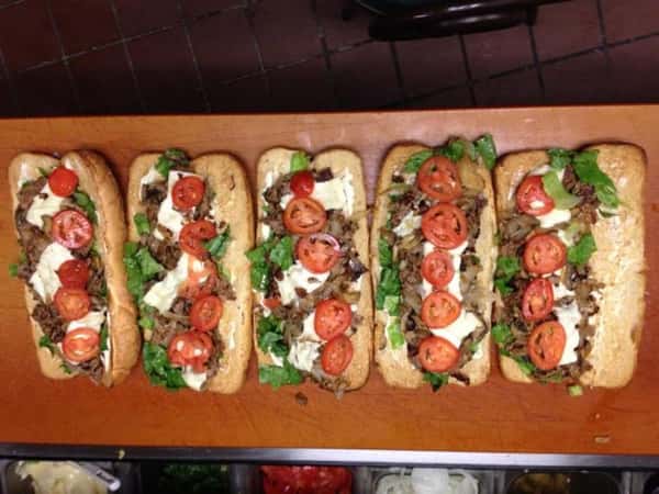 hot subs with tomato and basil
