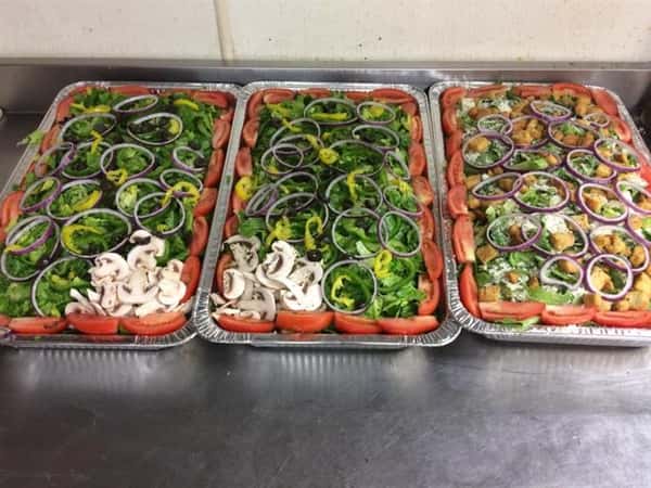 three catering salads