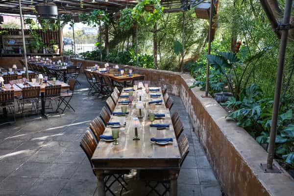 Costa Mesa location's patio tables