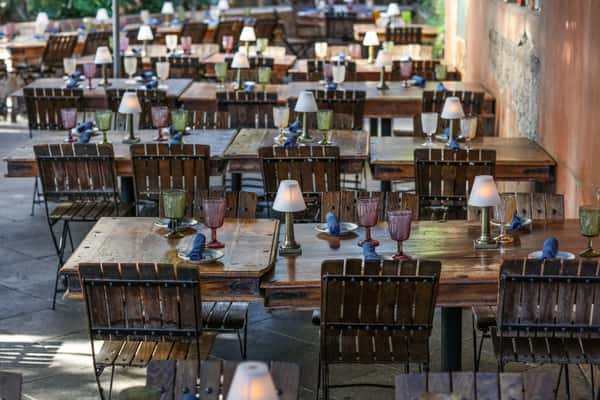 Costa Mesa location's patio tables