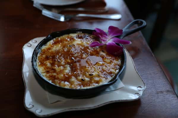 Corn & Bacon Creme Brulee