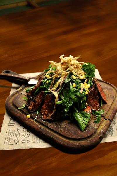 Prime skirt steak salad