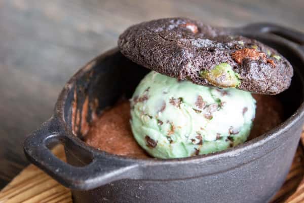 Mint Chocolate Chip Mousse Brownie Cookie