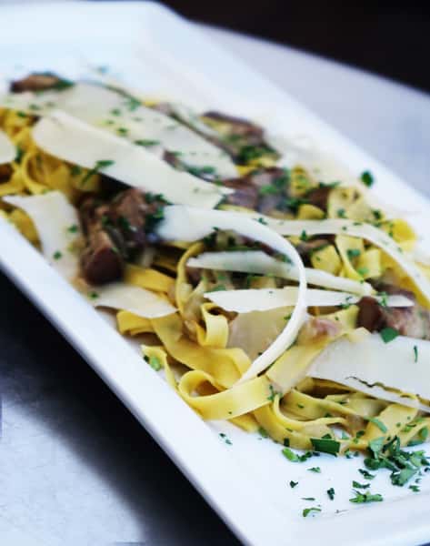 Porcini soft Mushrooms, Parmesan, Truffle olive oil