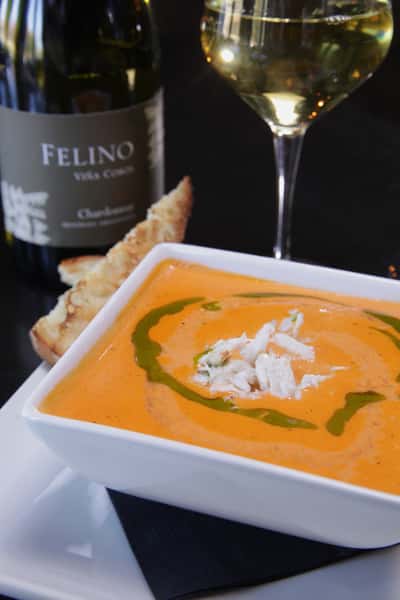 Roasted Red Pepper Crab Bisque
