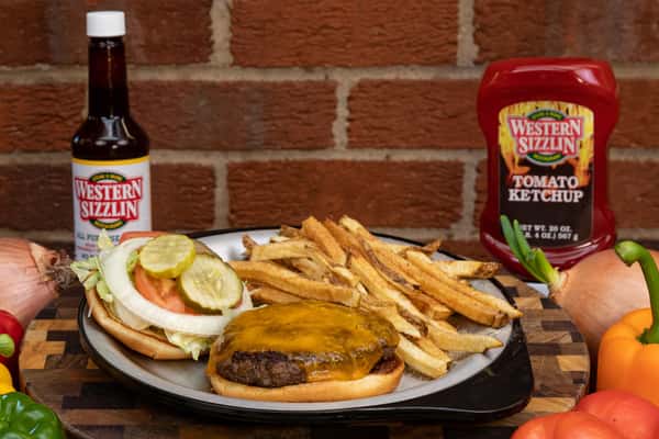 burger and fries