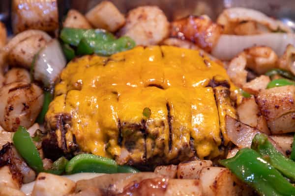 steak with cheese