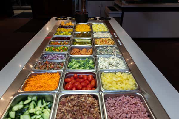 trays of different dishes