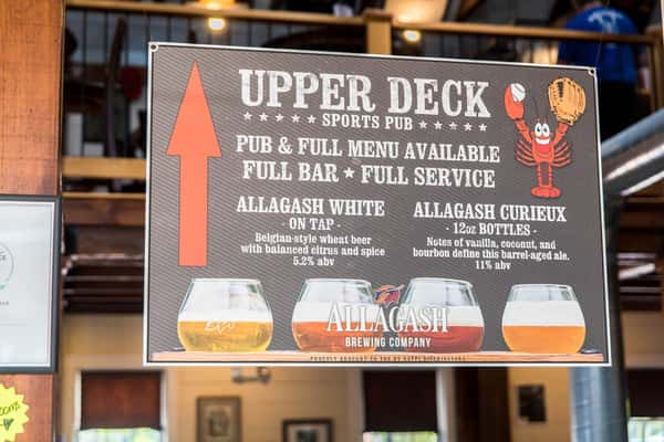 upper deck sports pub sign