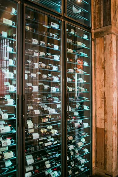 White Oak wine wall