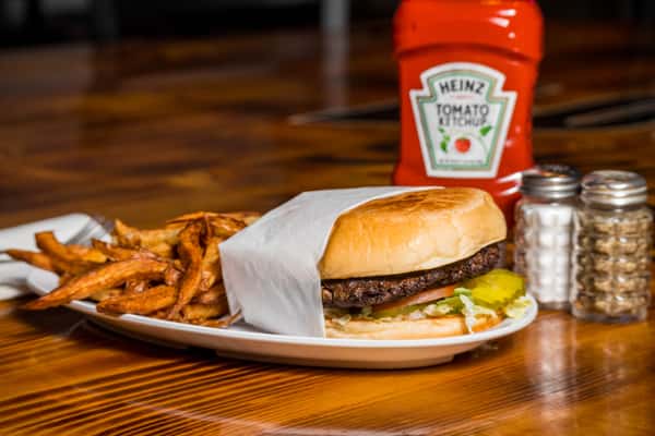 burger and fries