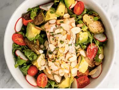 ALMOND CRUSTED SALMON BOWL