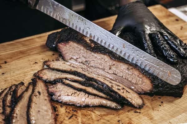 sliced bbq brisket