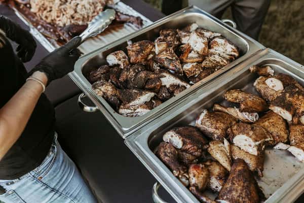 catering trays of bbq