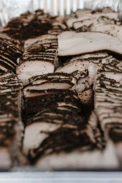 catering tray of bbq